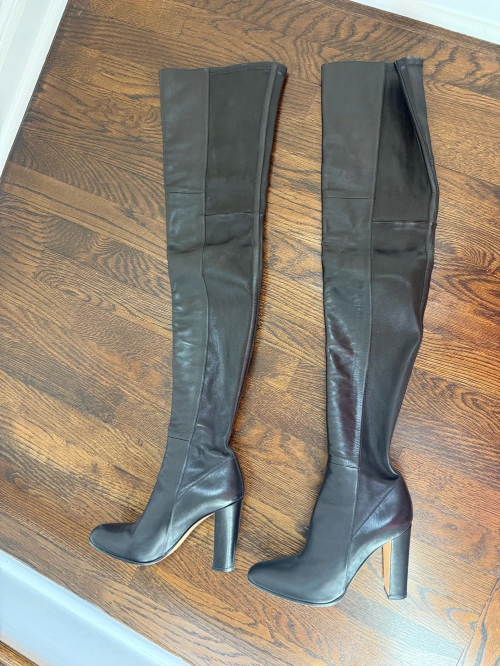 Gianvito Rossi Leather Black Over-the-Knee Block Heel Boots size 40 (10 US)